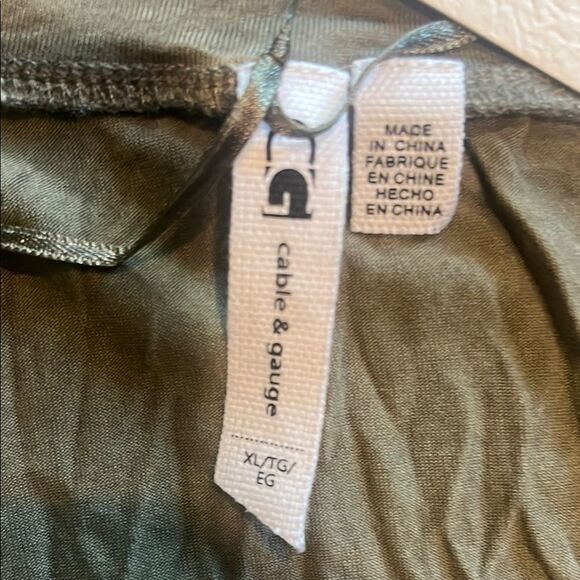 NWT Hippie Rose Green & tan pocket Track Pants w/cable & gauge SS tee - Picture 5 of 5
